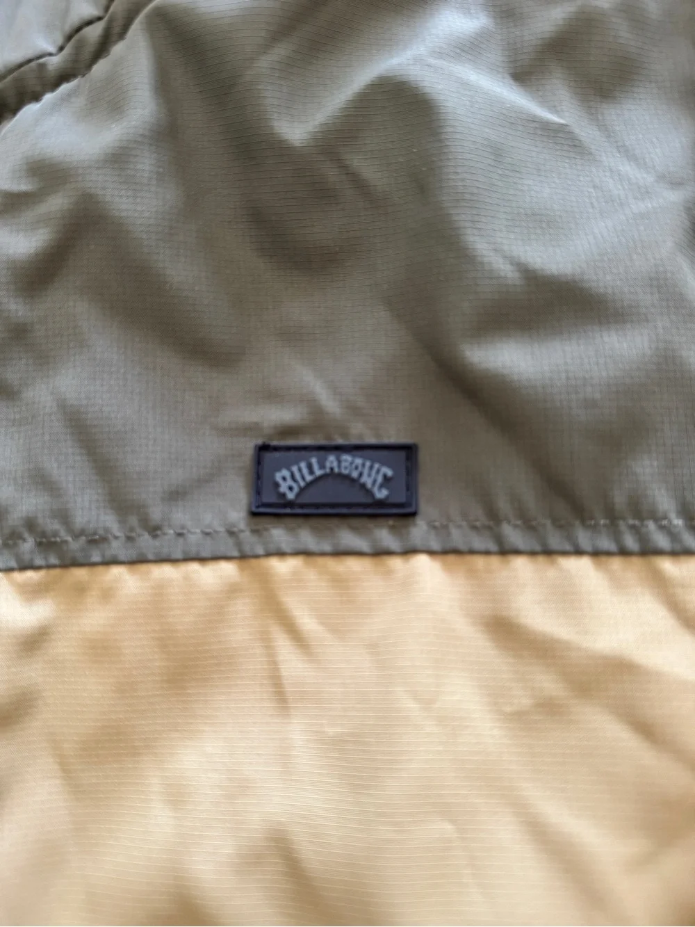 Billabong Men’s Brown Sherpa Puffer Jacket with Olive Shell